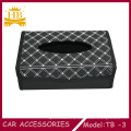 Popular Dull Polish Wth Embroidery Tissue Box for Car Use
